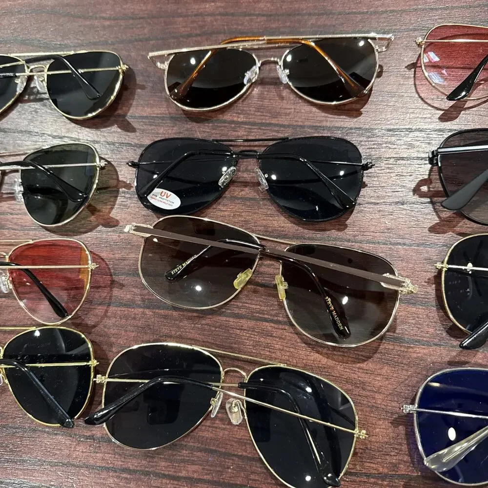 Lot Of 12 Unbranded Aviator Sunglasses Unisex Mens Women’s E29